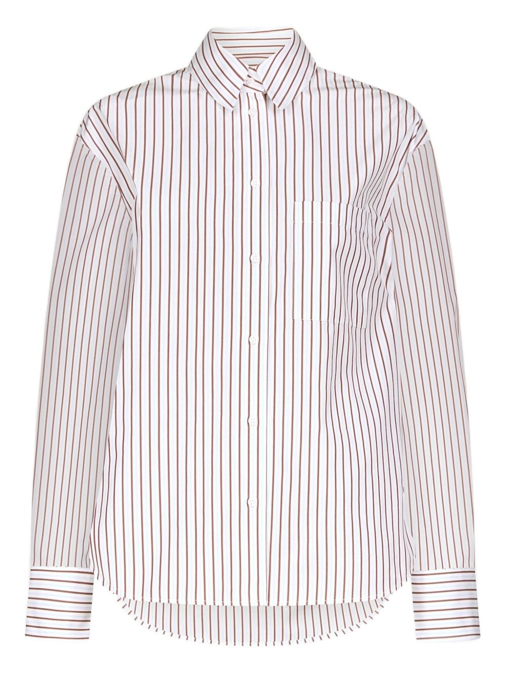 Camicia maud a righe multicolor loulou de saison - donna 