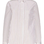 Camicia maud a righe multicolor loulou de saison - donna 