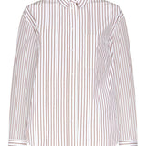 Camicia maud a righe multicolor loulou de saison - donna 