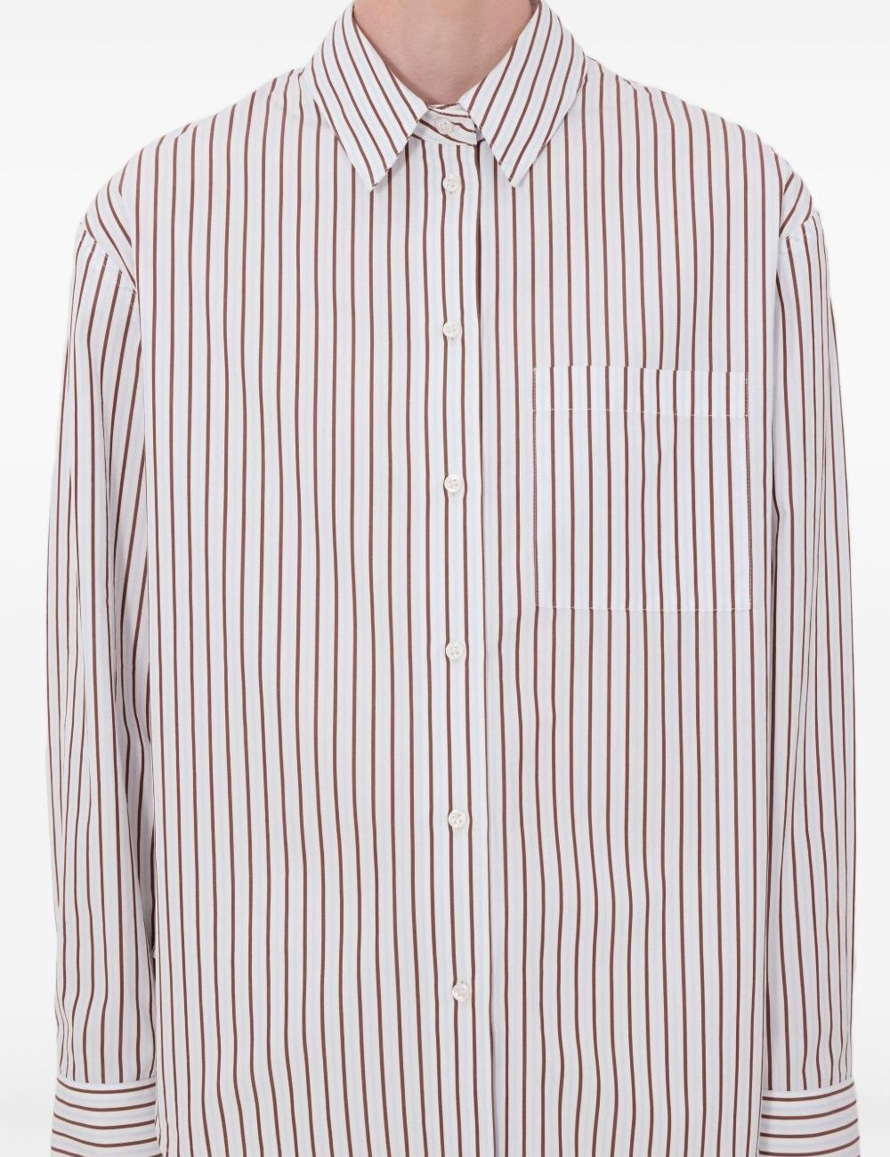 Camicia maud a righe multicolor loulou de saison - donna 