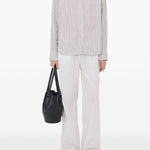 Camicia maud a righe multicolor loulou de saison - donna 
