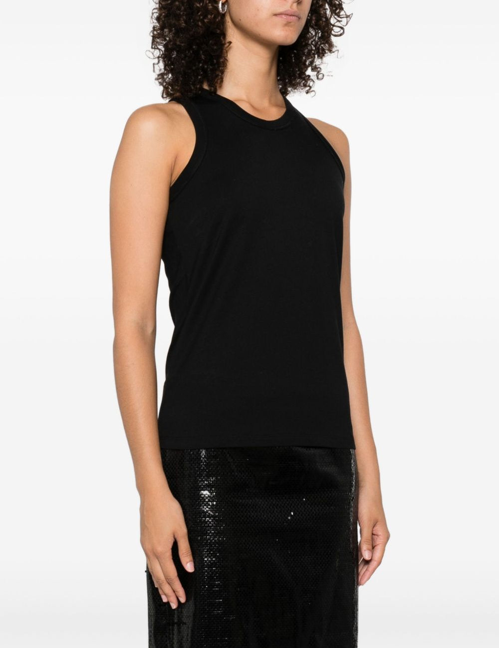 Canotta in cotone in nero Loulou De Saison - donna 