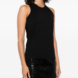 Canotta in cotone in nero Loulou De Saison - donna 