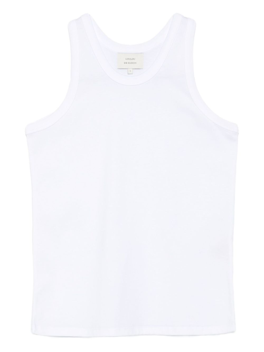 Canotta in cotone in bianco Loulou de saison - donna 