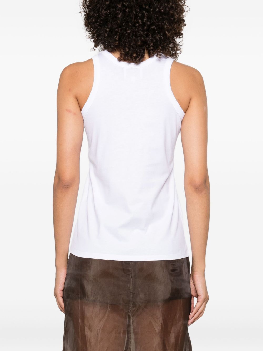 Canotta in cotone in bianco Loulou de saison - donna 