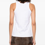 Canotta in cotone in bianco Loulou de saison - donna 