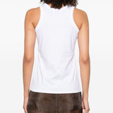 Canotta in cotone in bianco Loulou de saison - donna 