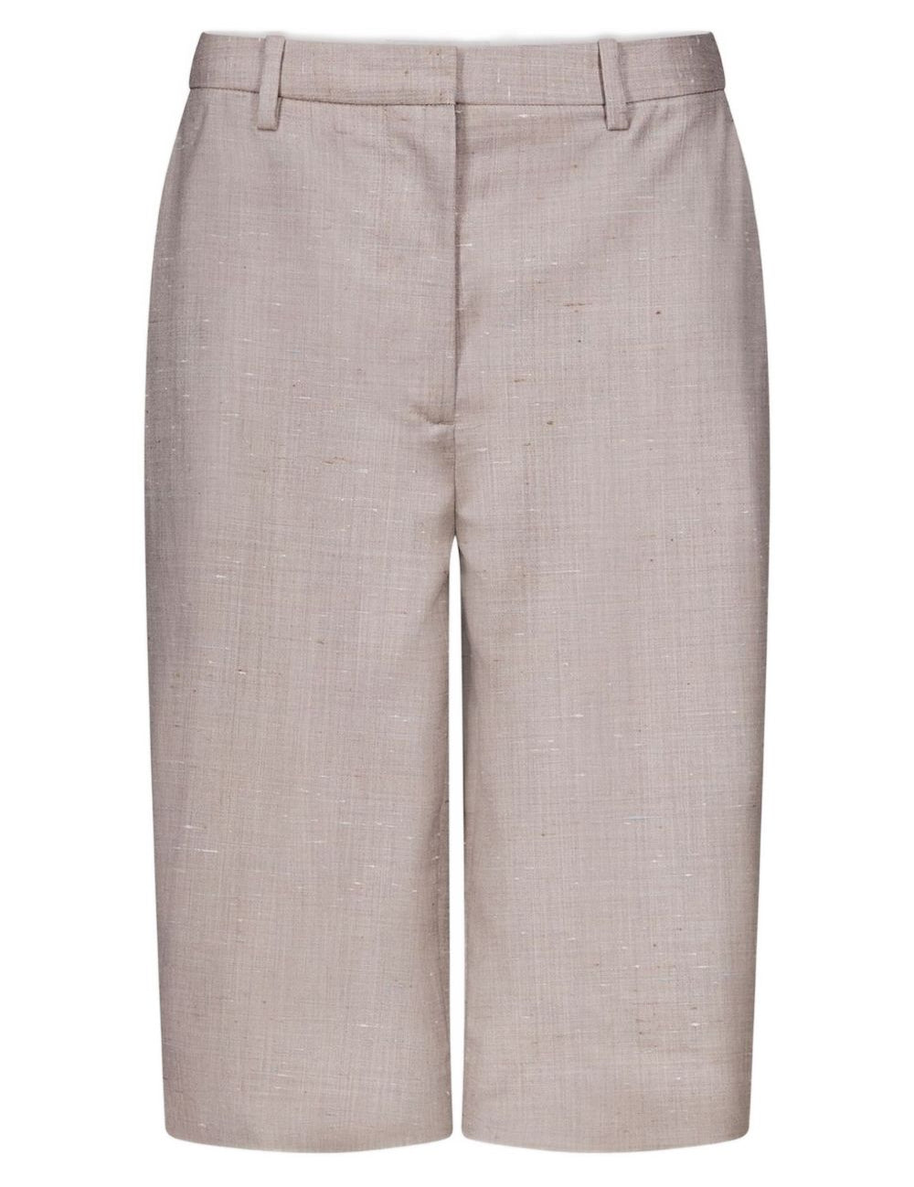 Shorts al ginocchio in beige Loulou de saison - donna 