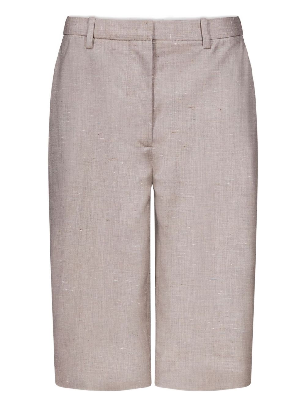 Shorts al ginocchio in beige Loulou de saison - donna 