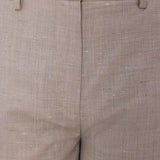 Shorts al ginocchio in beige Loulou de saison - donna 