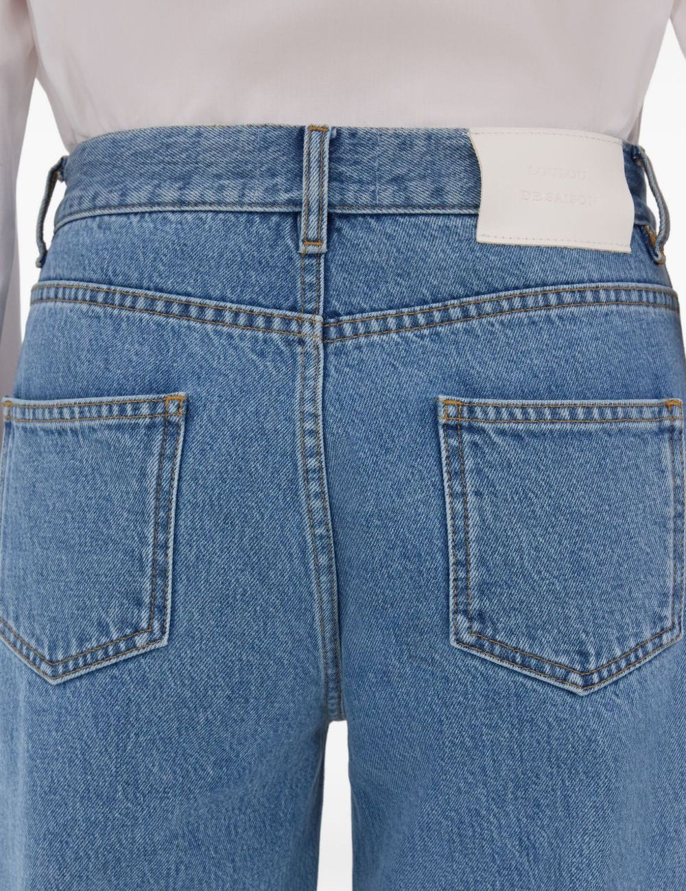 Jeans Samur Lds con cinque tasche in blu Loulou de saison - donna 