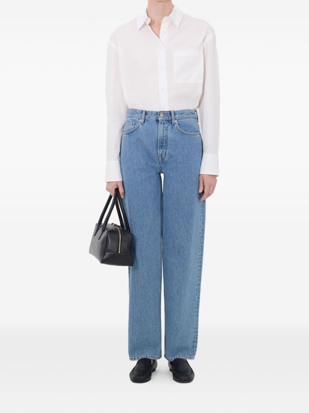 Jeans Samur Lds con cinque tasche in blu Loulou de saison - donna 
