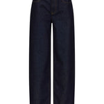 Jeans Samur a cinque tasche con logo e toppa in blu Loulou de saison - donna 