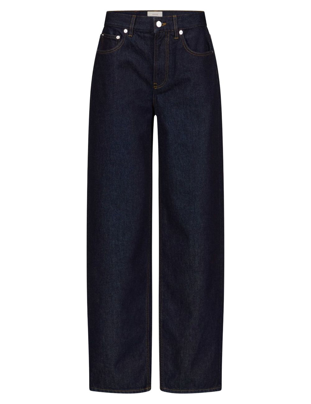 Jeans Samur a cinque tasche con logo e toppa in blu Loulou de saison - donna 