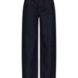 Jeans Samur a cinque tasche con logo e toppa in blu Loulou de saison - donna 