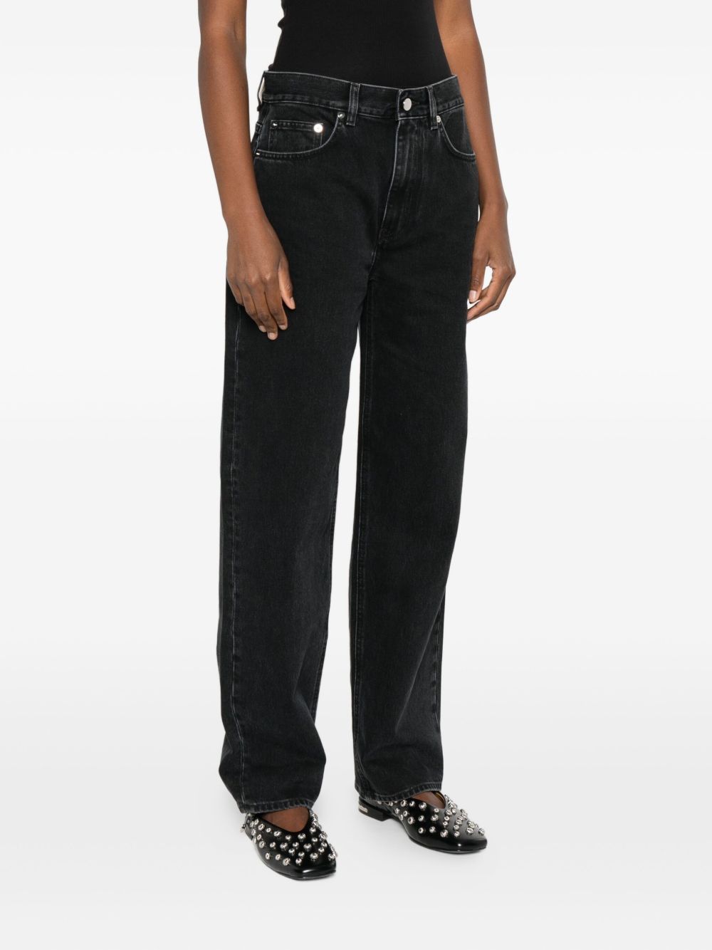 Jeans di cotone in grigio Loulou de saison - donna 