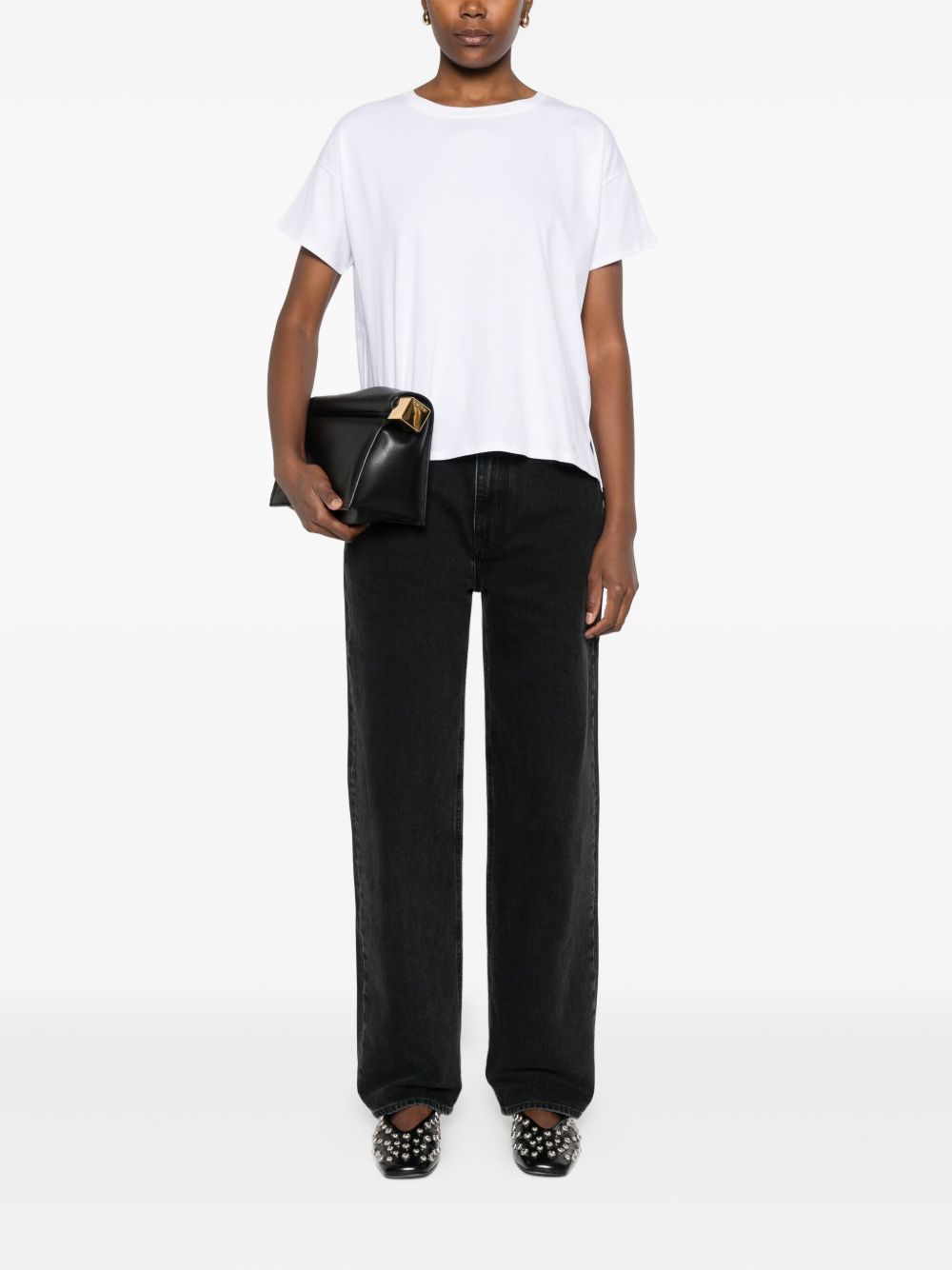 Jeans di cotone in grigio Loulou de saison - donna 