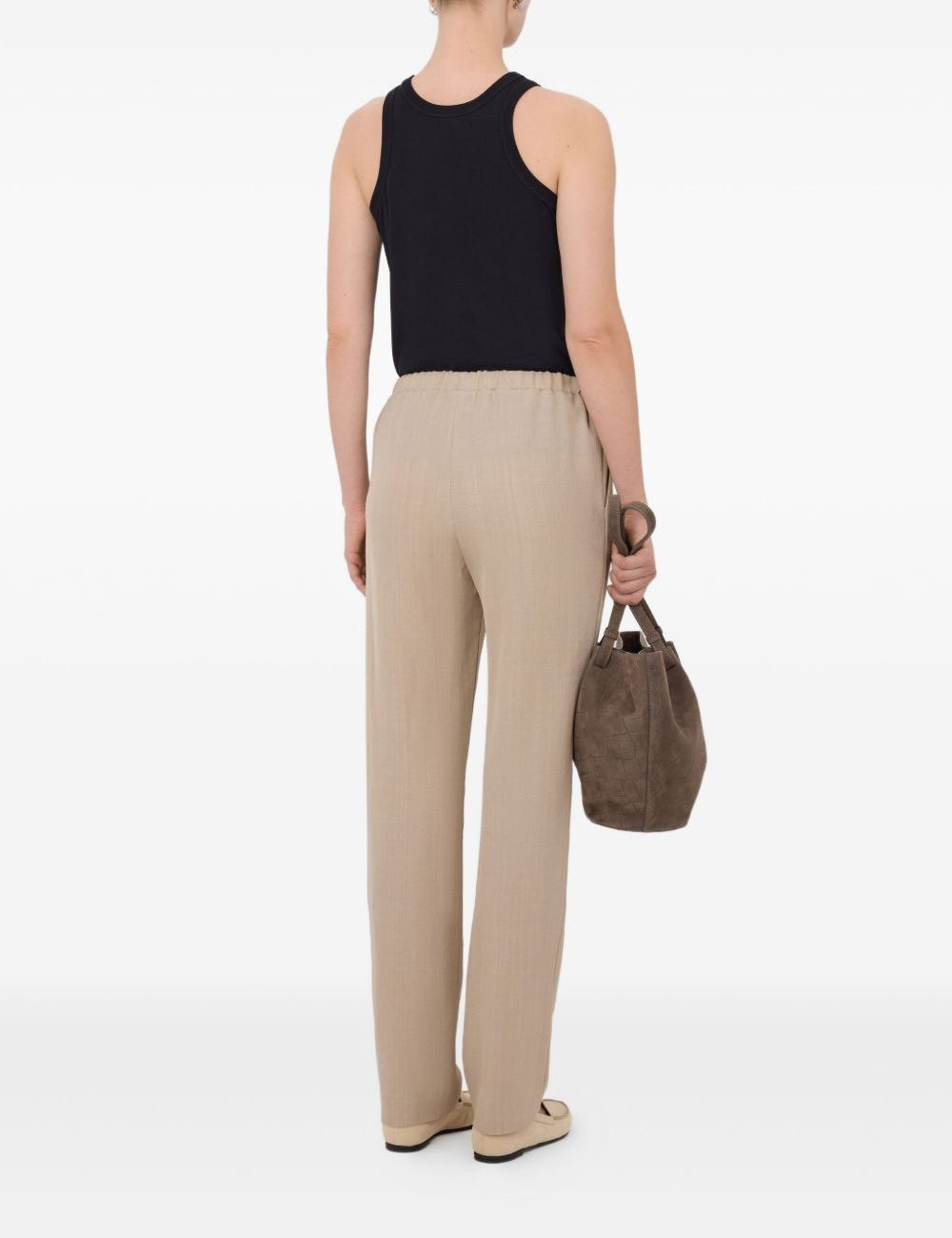 Pantaloni elasticizzati Scot in beige Loulou de saison - donna 