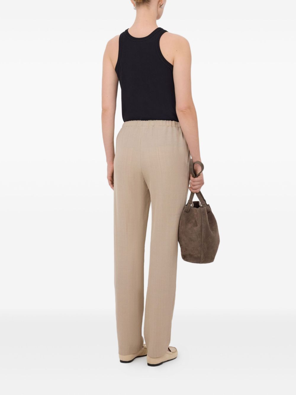 Pantaloni elasticizzati Scot in beige Loulou de saison - donna 