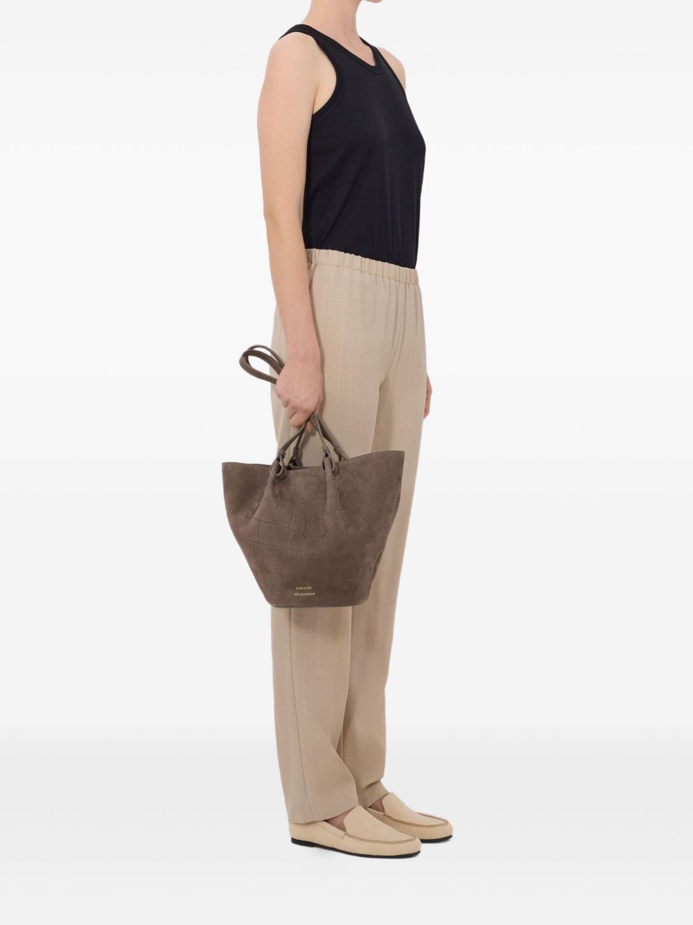 Pantaloni elasticizzati Scot in beige Loulou de saison - donna 