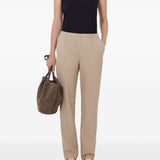 Pantaloni elasticizzati Scot in beige Loulou de saison - donna 