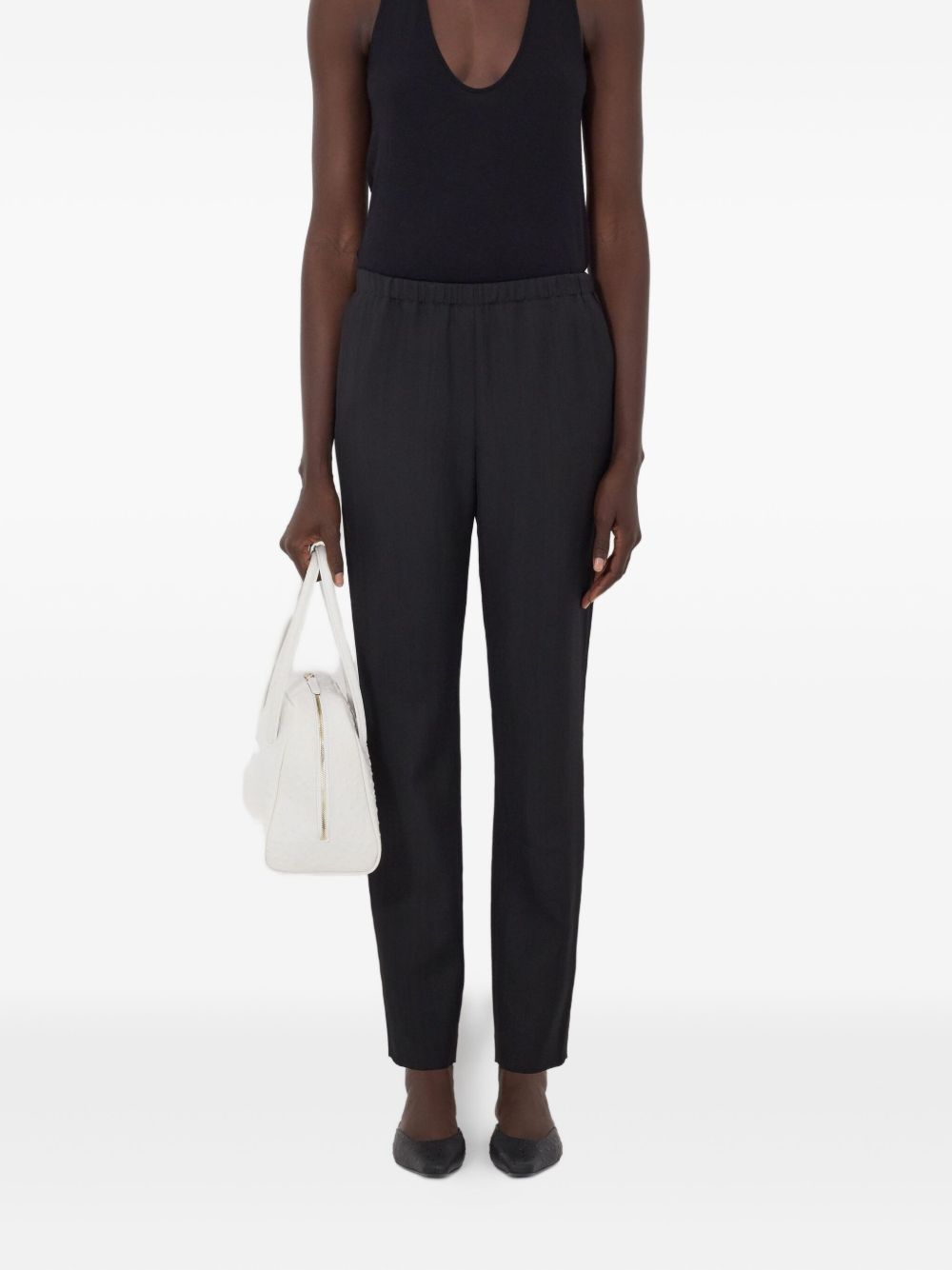 Pantaloni elasticizzati Scot in nero Loulou de saison - donna 