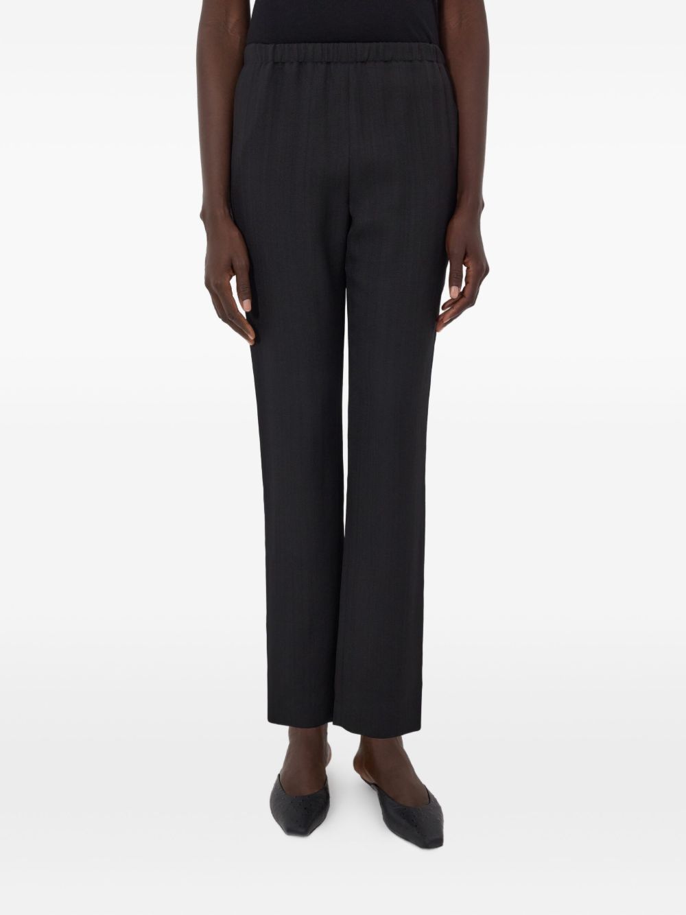 Pantaloni elasticizzati Scot in nero Loulou de saison - donna 