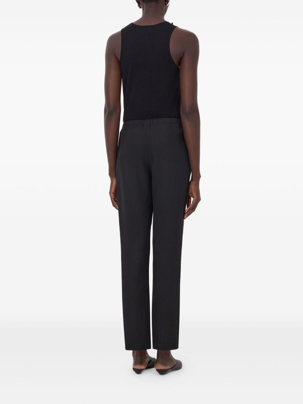 Pantaloni elasticizzati Scot in nero Loulou de saison - donna 