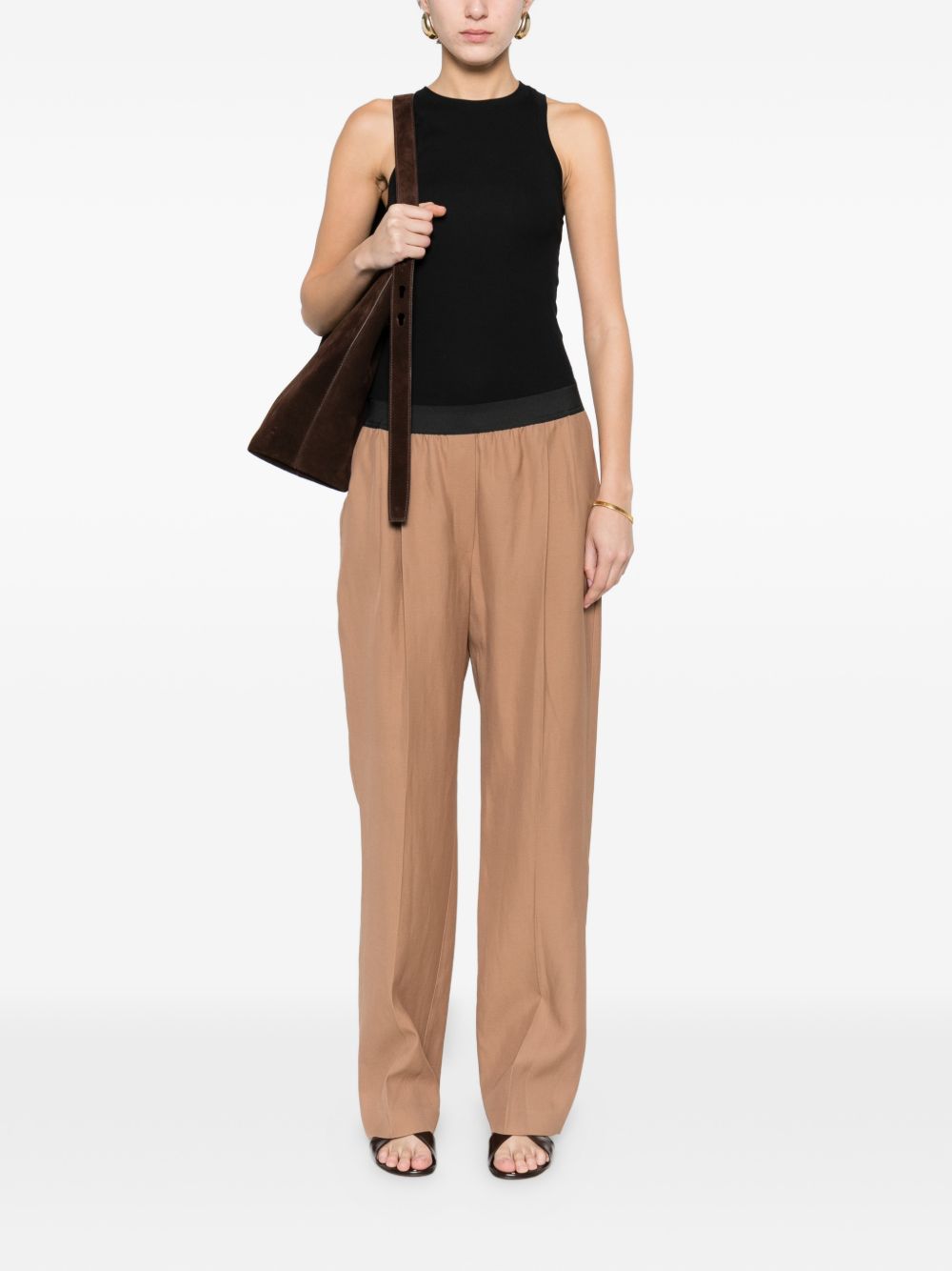 Pantaloni plissé in beige Loulou de saison - donna 