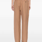 Pantaloni plissé in beige Loulou de saison - donna 