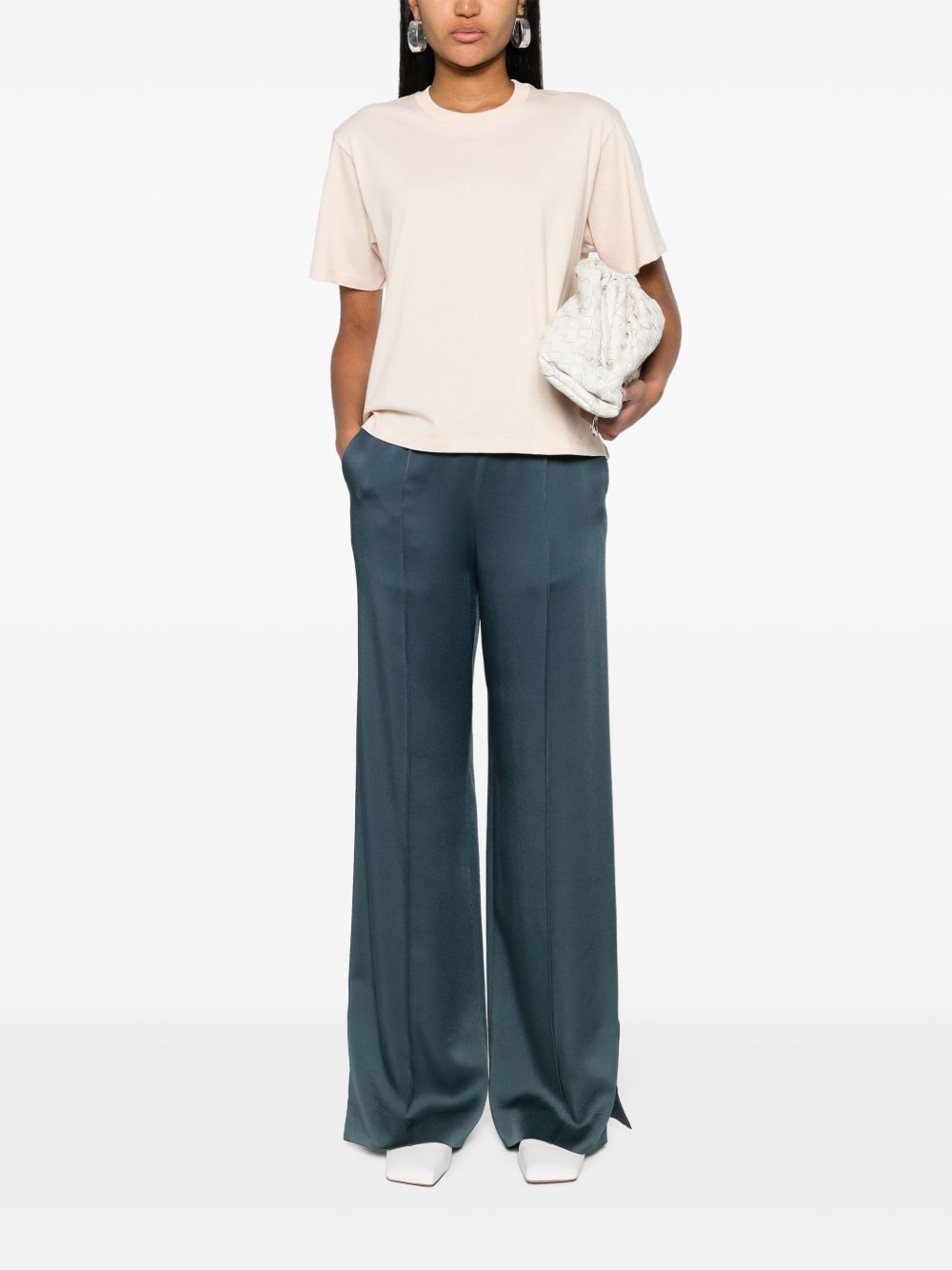 T-shirt con logo Telanto in rosa Loulou de saison - donna 