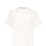 T-shirt in cotone girocollo in bianco Loulou de saison - donna 