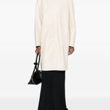 Cappotto monopetto senza colletto in bianco LouLou de Saison - donna 