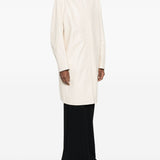 Cappotto monopetto senza colletto in bianco LouLou de Saison - donna 