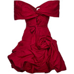 Mini abito con spalle scoperte con dettagli floreali in rosso Magda butrym - donna 