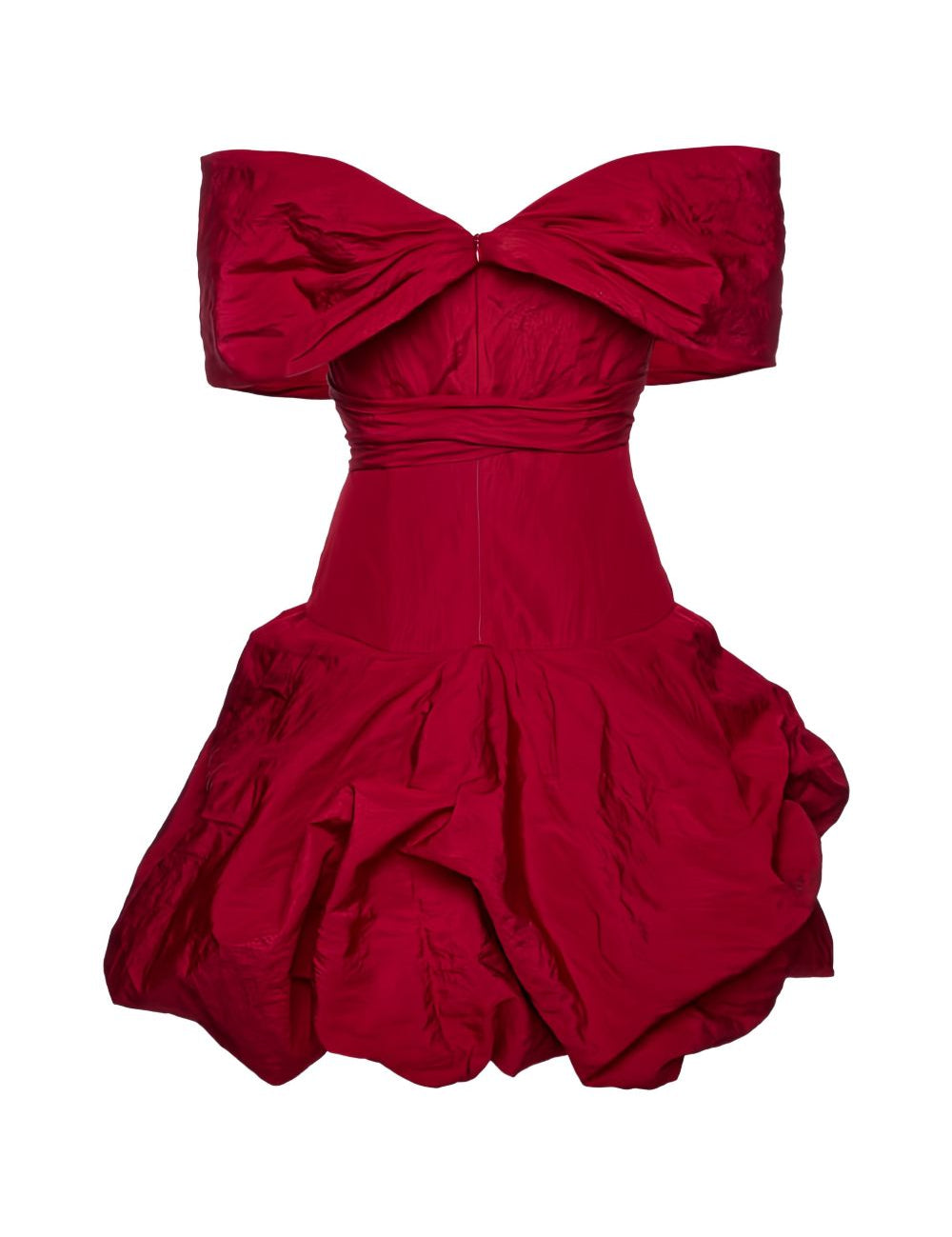 Mini abito con spalle scoperte con dettagli floreali in rosso Magda butrym - donna 