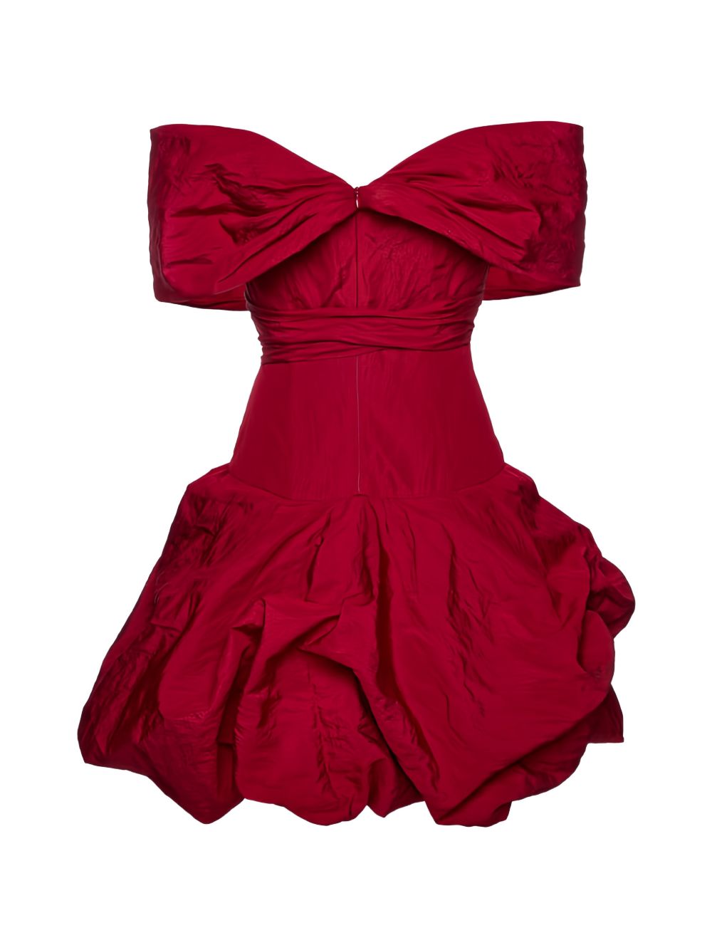 Mini abito con spalle scoperte con dettagli floreali in rosso Magda butrym - donna 