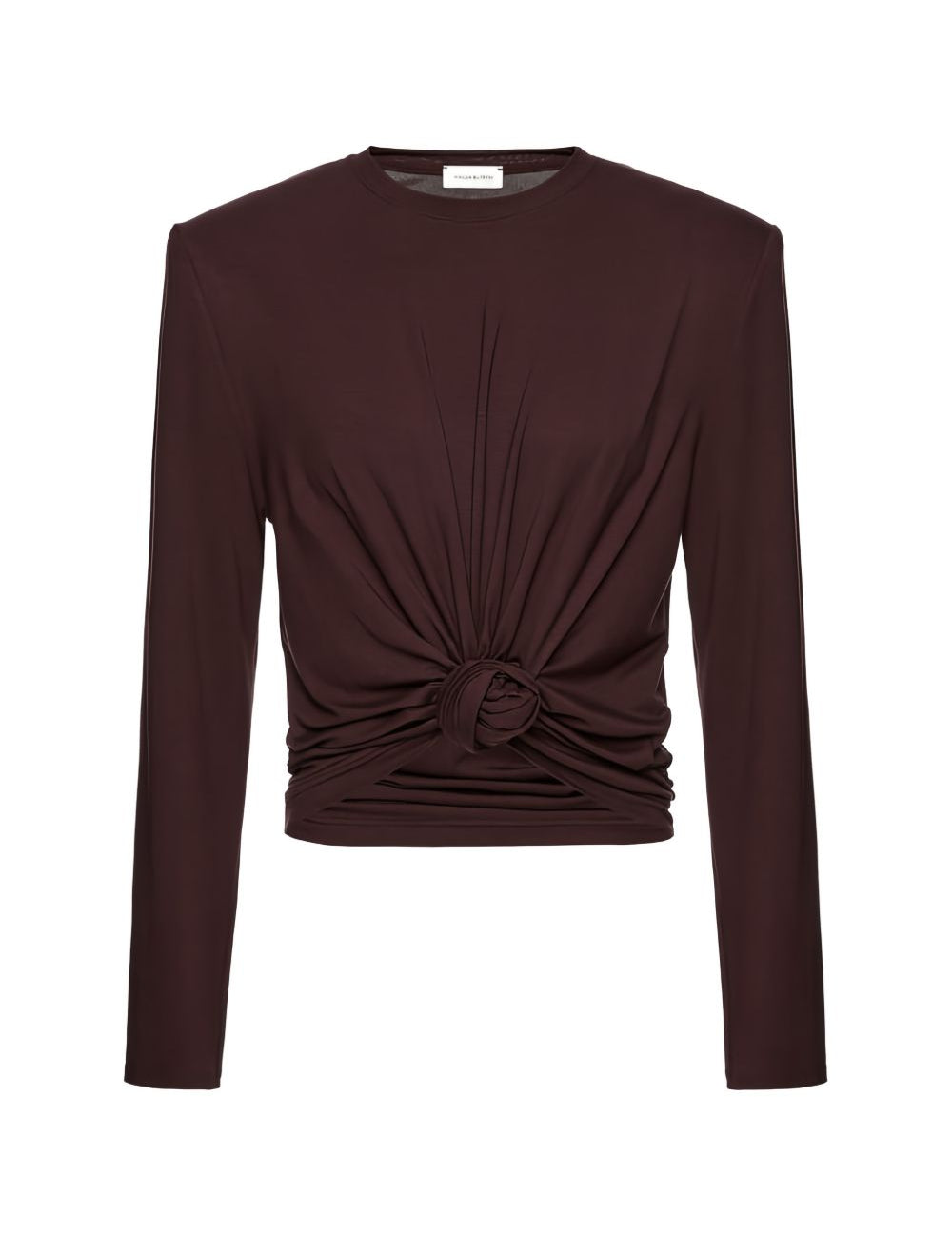 T-shirt con nodo in marrone Magda Butrym - donna 