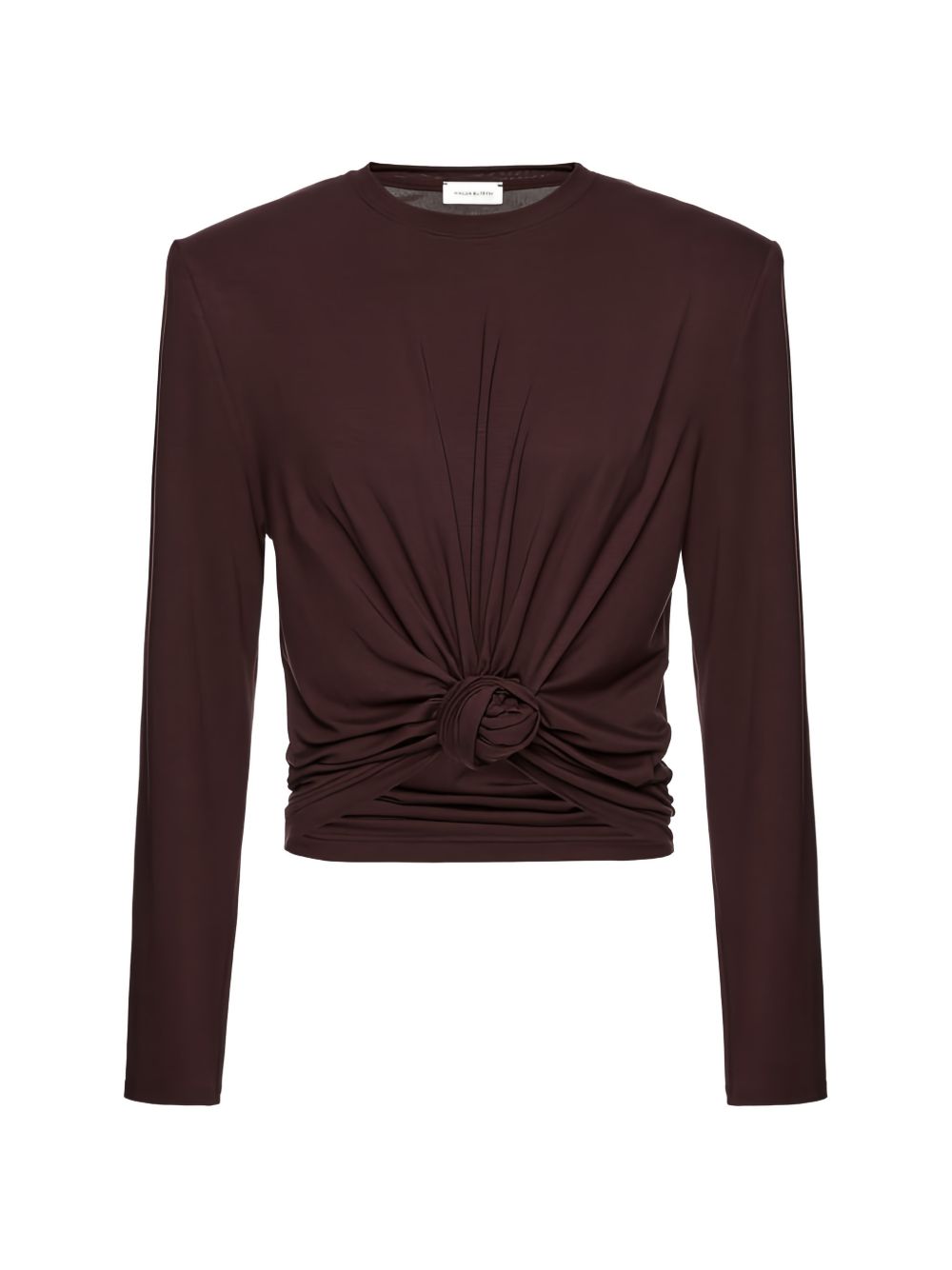 T-shirt con nodo in marrone Magda Butrym - donna 