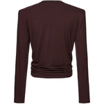 T-shirt con nodo in marrone Magda Butrym - donna 