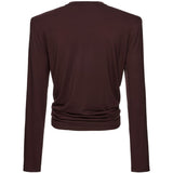 T-shirt con nodo in marrone Magda Butrym - donna 