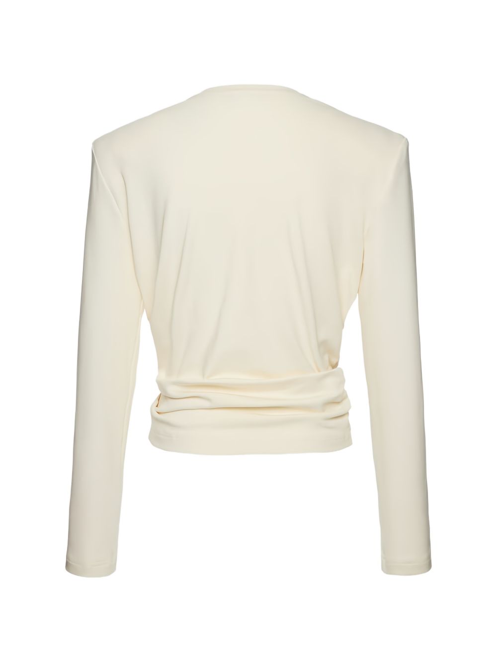 Top a maniche lunghe con nodo color crema Magda Butrym - donna 