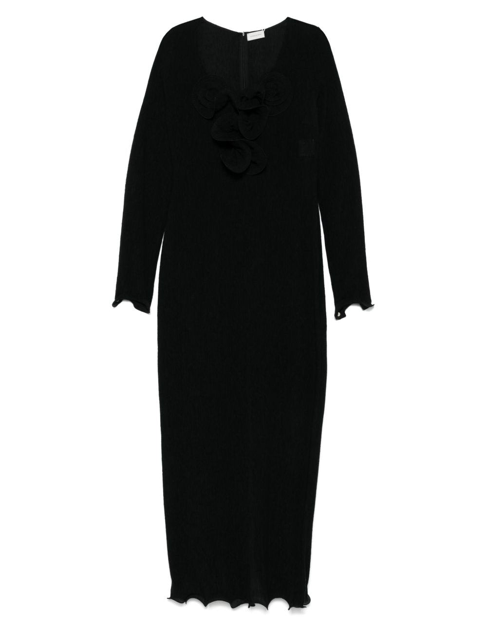 Abito lungo con applicazioni floreali in nero Magda butrym - uomo 