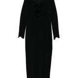 Abito lungo con applicazioni floreali in nero Magda butrym - uomo 