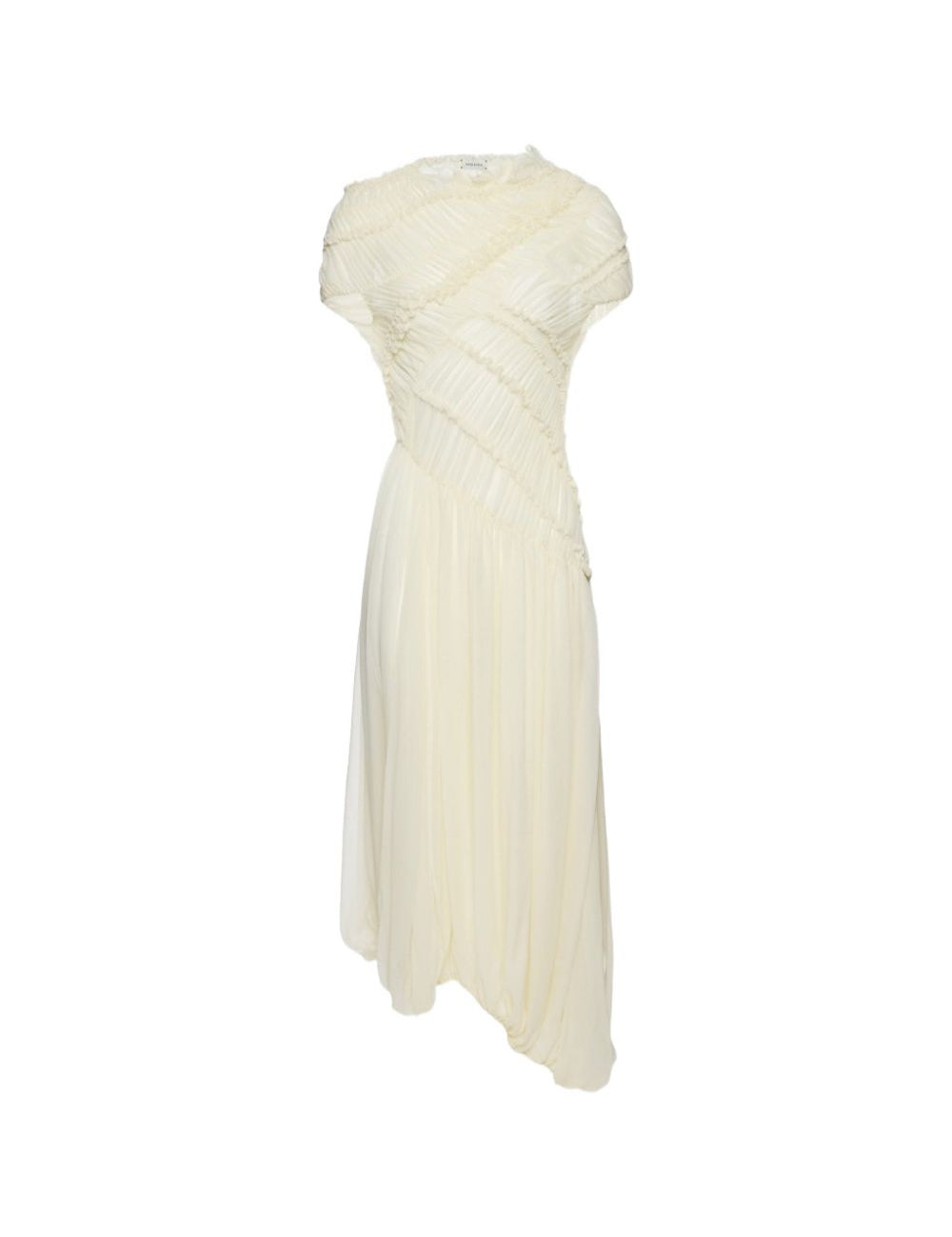Abito con volant effetto arricciato in crema Magda butrym - donna 