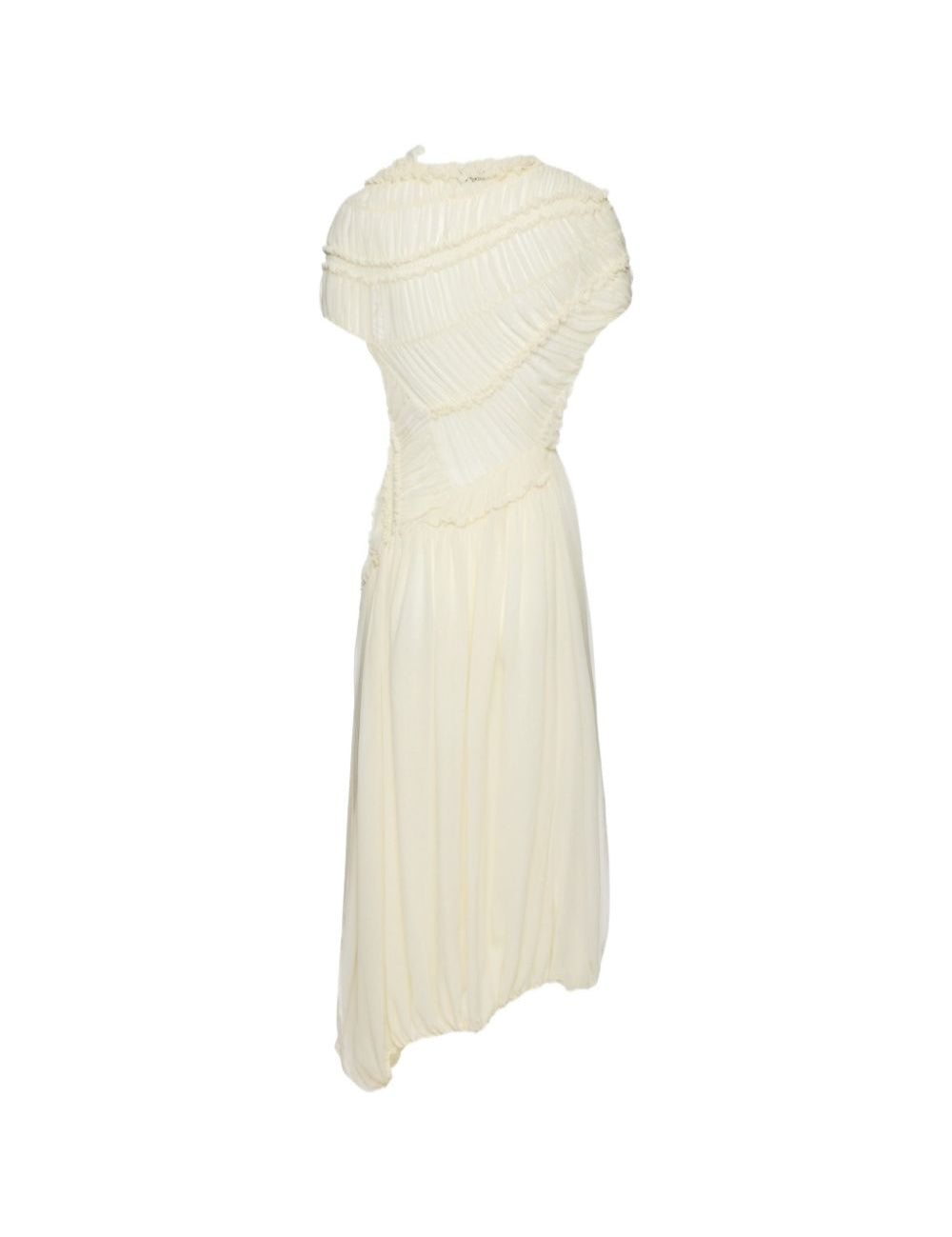 Abito con volant effetto arricciato in crema Magda butrym - donna 