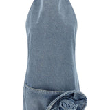 Mini abito con fiore in denim in blu Magda butrym - uomo 