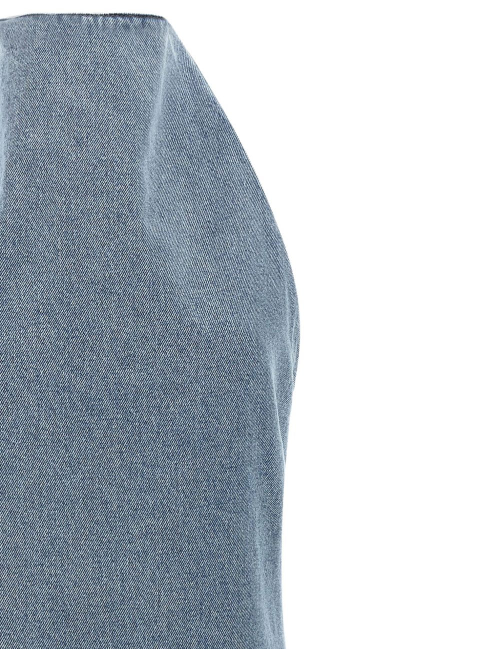 Mini abito con fiore in denim in blu Magda butrym - uomo 