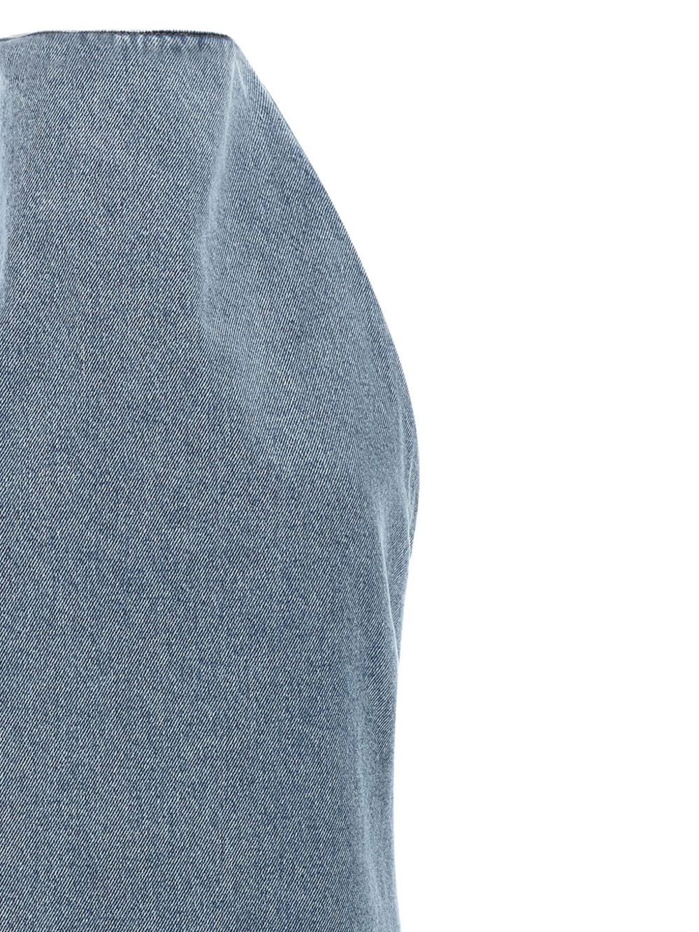 Mini abito con fiore in denim in blu Magda butrym - uomo 