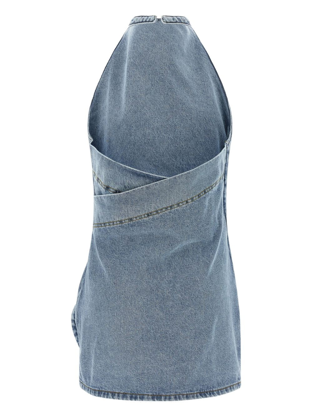 Mini abito con fiore in denim in blu Magda butrym - uomo 